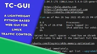 TC-GUI: A lightweight Python-based Web-GUI for Linux traffic control