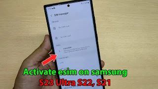 How to add esim to samsung s23 ultra S22 S21