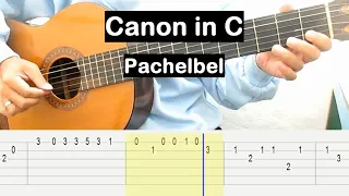 Canon in C Guitar Tutorial (Pachelbel) Melody Guitar Tab Guitar Lessons for Beginners