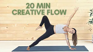 20 Min Creative Flow with Minimal Cues - Intermediate Core Strength Vinyasa Yoga