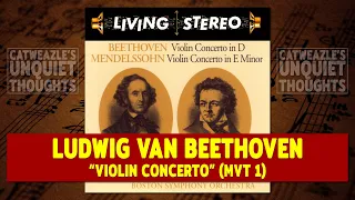 Ludwig van Beethoven: "Violin Concerto - Movement 1" (1955) {Jascha Heifetz/Charles Munch}