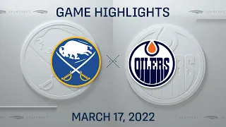 NHL Highlights | Sabres vs. Oilers - Mar 17, 2022