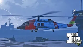 GTA 5 - U.S. Navy and Coast Guard Hurricane Michael Rescue Operations!