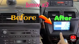 2010 BMW X3 apple carplay android auto with reverse camera Metra 95-9324B kit remove radio