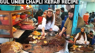 Famous Haji Gul Omar Chapli kabab recipe | Afghanistan's Street food & Channa masala
