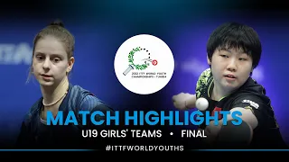 Charlotte Lutz vs Kuai Man | U19 Girls' Teams Final | ITTF World Youth Championships 2022