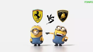 Ferrari vs Lamborghini Minions Style (Funny Video)