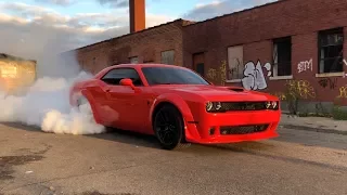 Widebody Hellcat Burnout on Thanksgiving!!!