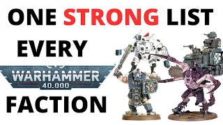 One Strong Army List for Every Warhammer 40K Army - Competitive Tournament Rosters