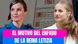 🚨SE DESCUBRE el MOTIVO del enfado de LA REINA LETIZIA en la JURA DE LA CONSTITUCIÓN de LEONOR