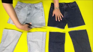 [DIY] Cut Unworn Jeans in Half! It's transforming into a great luxury item! | Take my word for it.