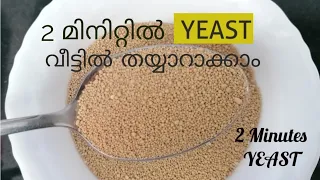 Homemade Yeast in Two Minutes  /How to Make Yeast at Home /Yeast Recipe in Malayalam /യീസ്റ്റ്