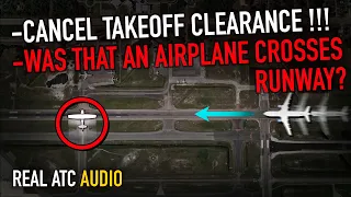 Airplane Crosses Runway in Front of Departing Aircraft at Orlando Sanford Airport. REAL ATC