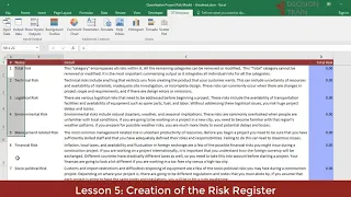 Quantitative Project Risk Analysis in Excel Lesson 05
