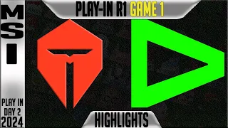 TES vs LLL Highlights Game 1 | MSI 2024 Play-Ins Round 1 Day 2 | TOP Esports vs Loud G1