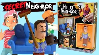 Hello Neighbor Living Room TOY, Stop-Motion Animation + Speed Build: McFarlane Contruct Build