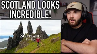 American Reacts to Top 10 Places To Visit In Scotland *SHOCKING*