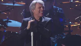 Bon Jovi perform "Livin' On A Prayer" at the 2018 Rock & Roll Hall of Fame Induction Ceremony