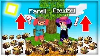 Minecraft Skyblock, ale FALA MIODU Podnosi Się Co 10 Sekund! (Uważaj na wściekłe pszczoły)