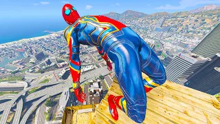 GTA 5 Spiderman fall off the highest building Ragdolls compilation Ep.02 (Euphoria Physics Showcase)