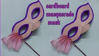 How to make Cardboard Masquerade Mask | Paper Masquerade Mask | DIY Masquerade mask | eye mask