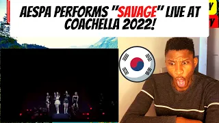 [COACHELLA 2022] | REACTION TO aespa "savage" @COACHELLA 2022  4K Fancam