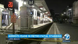 2 teenagers arrested in man's stabbing death on Metro Blue Line train in Long Beach