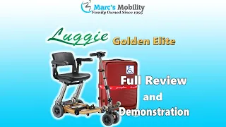 Luggie Golden Elite - Travel Folding Scooter With Suitcase! Review and Demonstration