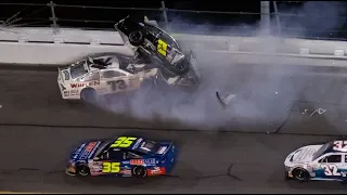 ANDRES PEREZ LAST LAP NEAR FLIP - 2024 ARCA 200 at Daytona