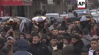 Funerals for Palestinians killed in Israeli raids