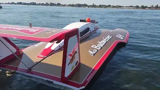 Vintage Unlimited Hydroplanes from yesteryear launching from Lampson Pits at the Columbia Cup 2022
