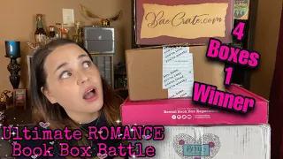 Ultimate ROMANCE Book Box Battle | Bae Crate Vs. Hello Lovely Vs. Reveal Book Box Vs. Belle Book Box