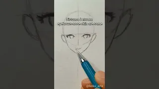 Easy way to draw anime face🔥✨ (female) #shorts
