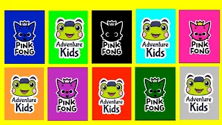 💗PINKFONG LOGO 🦊 ADVENTURE KIDS 🐸💗 60 COLORS 🔴🟡🟢🔵🟣 | LEARN ENGLISH | Nursery Teaching Education Kids