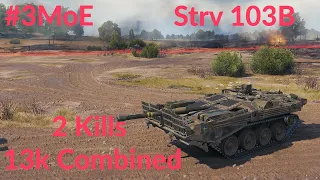 Strv 103B - 13k Combined Damage | 2 Kills | Ace Tanker - World of Tanks