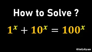 Can This Math Problem Beat Me? | Solve this exponential equation for 'x'