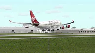 [ FSX HD] VIRGIN ATLANTIC 747-400 LANDING MIAMI INTL