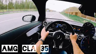 Mercedes AMG Cla 35  | Pov Test Drive | 0-100 Acceleration | Ambient Lights