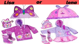 LISA OR LENA Baby Outfits, Accessories,toys & more (Hard choices)#lisaorlena