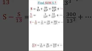 Finding Sum | A.G.P | Sequence and Series #shorts #youtubeshorts #shortsfeed #math