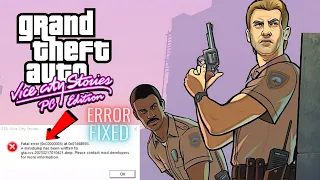 GTA Vice City Stories PC Edition Error Fixed 😍😲