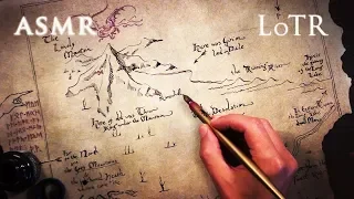 ASMR 1hr Lord of the Rings & The Hobbit | Dip Pen Drawing Thror's Map