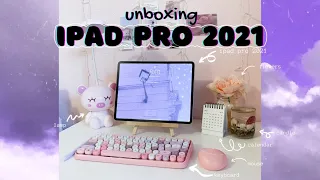 unboxing 🍎 ipad pro m1 2021 + apple pencil ✏️ + accessories | 128 gb wifi