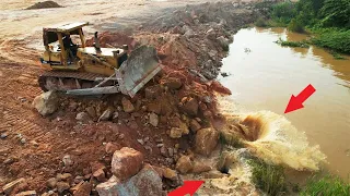 Part 51| Bulldozer against Big Stone, Hard Operator The Dozer Moving Big Stone Leveling ground