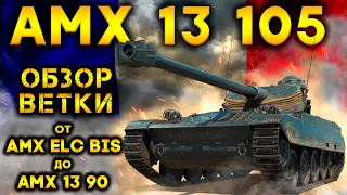 Обзор ветки на  AMX 13 105✔ От AMX ELC bis до AMX 13 90✔Актуальна ли для текущего рандома?