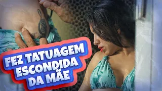 Filha fez tatuagem escondida da mãe