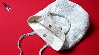 DIY안입는 "레이스 원피스"를 활용한 멋진 아이디어!/A great idea using an "old lace dress"/cute tote bag