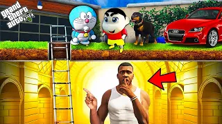 GTA 5 : Shinchan & Franklin Unkown Secret Bunker Under Franklin House In GTA 5 TELUGU (GTA5 Mods )