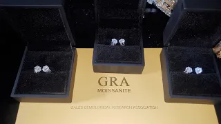 Driptalkjewelry 6.5 mm moissanite earrings