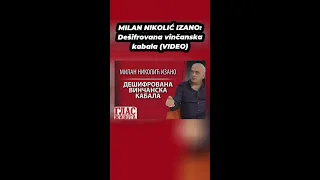 MILAN NIKOLIĆ IZANO: Dešifrovana vinčanska kabala (VIDEO)